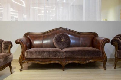 М/мебель Morgan/Boulle кожа Arlecchino/тк.Planet marrone