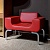 Lounge-кресло rives.N30 rosso vivo